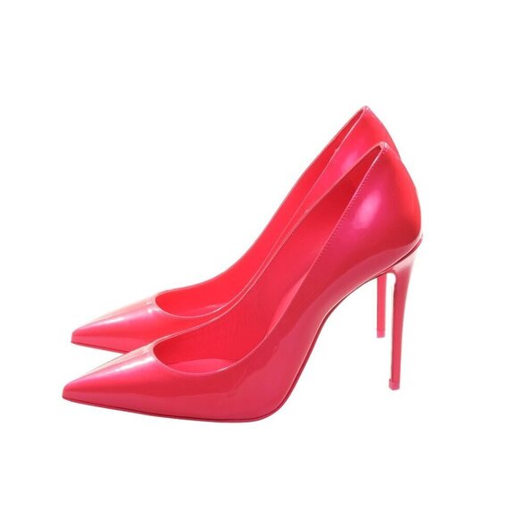 Christian Louboutin Sporty Kate Hot Pink Patent Leather High Heel Pumps/EU37.5/U